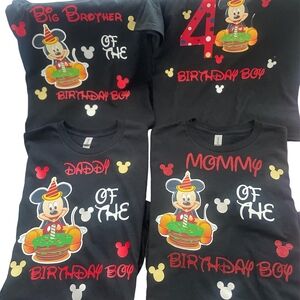 Gildan Kids Birthday Shirts - Black with Red and White